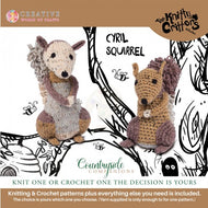 Cyril Squirrel Crochet or Knit Kit