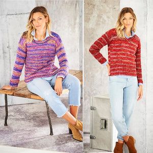 Stylecraft Amor Aran Ladies Sweaters 9801 Pattern KNIT