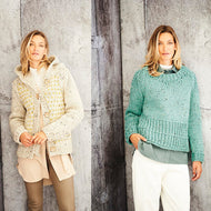 Stylecraft XL Tweeds 9808 Ladies Jacket and Sweater Pattern KNIT
