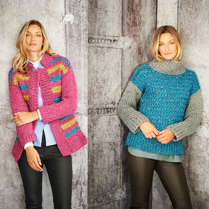 Stylecraft XL Tweeds 9809 Ladies Jacket and Sweater Pattern KNIT