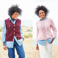 Stylecraft Chunky Ladies Sweater & Waistcoat 9813 Pattern KNIT