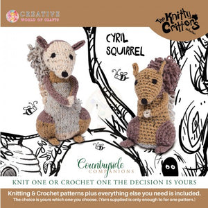 Cyril Squirrel Crochet or Knit Kit