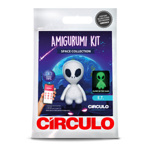 Load image into Gallery viewer, Circulo Space Glow in the Dark Crochet Kit - Alien
