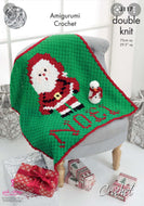King Cole Christmas Noel Blanket & Snowman Dk Pattern 5117