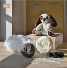 Load image into Gallery viewer, Moss the Puppy crochet kit

