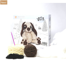 Load image into Gallery viewer, Moss the Puppy crochet kit
