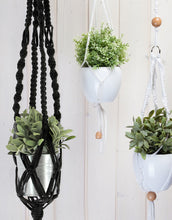 Load image into Gallery viewer, Hoooked Macrame Hanging Basket Kit BLACK NIGHT
