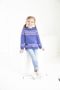 King Cole Cottonsocks Girls Sweater & Cardigan 5879 Pattern 4ply KNIT