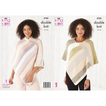 Load image into Gallery viewer, King Cole Ladies poncho Dk 5785 pattern KNIT
