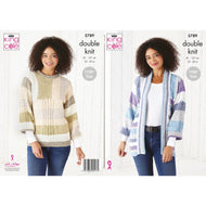 King Cole Ladies sweater/jacket dk 5789 pattern KNIT