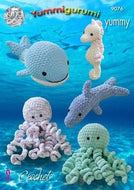 King Cole 9076 Octopus Whale Seahorse Dolphin Crochet Pattern Chunky