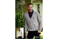 Special Aran with Wool Mens Cardigan& Sweater 9341 Pattern KNIT
