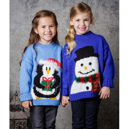 Special Dk 9309 Kids Christmas Sweaters Pattern 1-11 years KNIT
