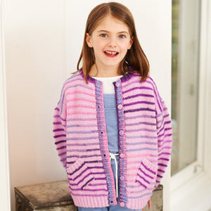 Special Dk/Wondersoft Merry go round 9398 Kids Jumper and Cardigan Pattern 2-11 years KNIT