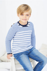 Bambino Dk 9608 Top and Sweater Pattern Birth to 7 Years CROCHET